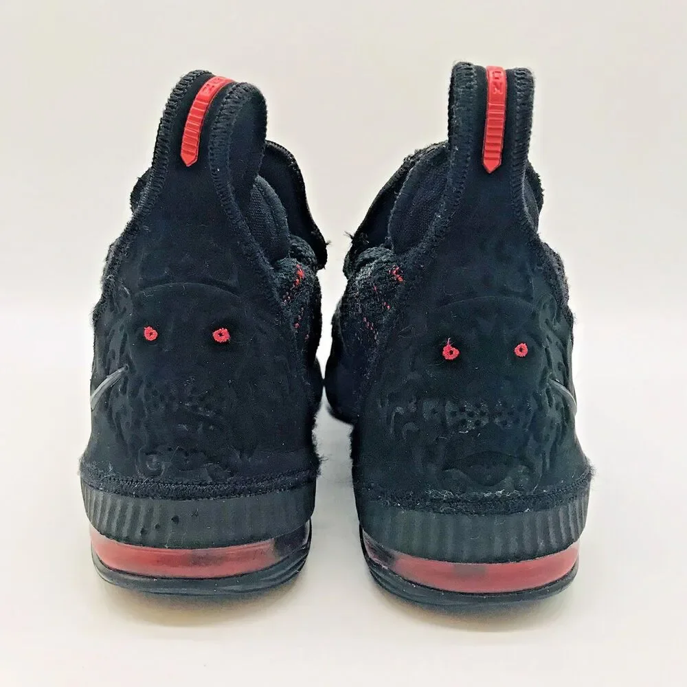 Nike LeBron 16 Fresh Bred 2018 Black/Red Youth 5.5Y AQ2465-002 Athletic Shoes